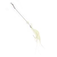 Lixada 3PCS Luminous Soft Shrimp Prawn Worm Bait Lure Saltwater Fishing Lure Hook Bait with Bead