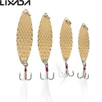 Lixada 4pcs/lot 7g/10g/15g/20g Fishing Sequins VIB Fishing Lures Hard Fishing Bait Sequins with Treble Hook