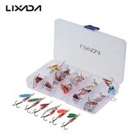 Lixada 30 PCS Paillette Metal Fishing Lures Sequins Shell Spinner Baits Hooks Tackle Salmon Bass