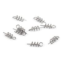 Lixada 50PCS Fishing Hook Centering Pins Fixed Latch Needle Spring Twist Lock for Soft Lure Bait Worm