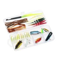 Lixada 34pcs Lure Kit Set Crankbaits Minnow Popper VIB Paillette Hard Spoon Crank Soft Baits Fishing Hooks