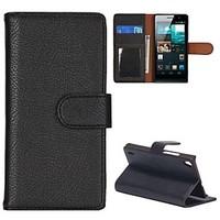 Lichee Texture Wallet Style Folio Stand Leather Case for HuaWei Ascend P7(Assorted Colors)