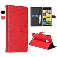 Lichee Texture Elegance Wallet Style Stand Genuine Leather Cases for NOKIA Lumia 1520(Assorted Colors)