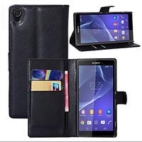 litchi around open bracket leather phone wallet card suitable for sony ...