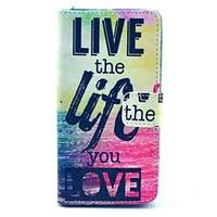 Live Life You Love Pattern PU Leahter Full Body Cover with Stand and Card Slot for Sony Xperia Z3 Compact / Z3 mini