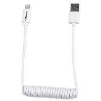 Lightning To Usb Cable - Coiled - 0.6m (2ft) White