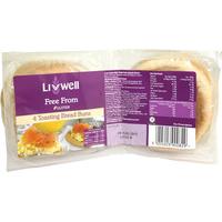 Livwell Gluten Free 4 Toasting Bread Buns 200g