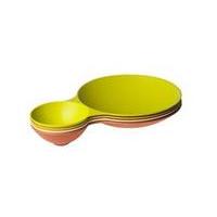 living eco dining chip dip platter yellow 1unit