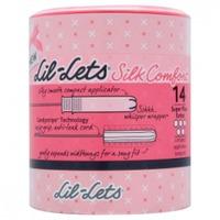 lil lets silk comfort compact applicator tampons super plus extra 14s
