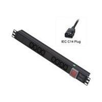 Lindy 1U 8 Way IEC PDU IEC Plug to 8 x IE