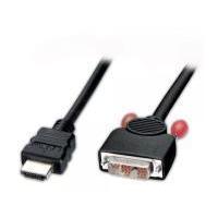 lindy hdmi to dvi d black cable 05m