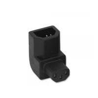 Lindy Right Angled IEC Adapter, Down, IEC C13 Plug to IEC C14 Socket Connectors