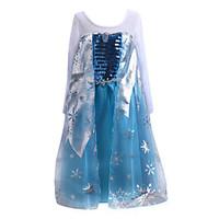 Little Girls Snow Princess Dress Kids Cosplay Queen Costumes