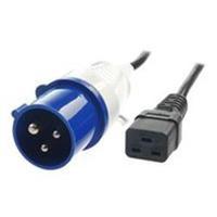 lindy 3m iec c19 power lead 16a commando plug black