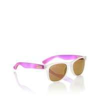 lipsy crystal clear retro frame sunglasses multi