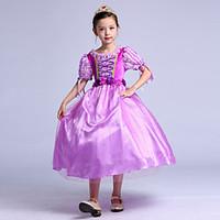 Little Girls Happy Birthday Embroidery T-shirt Cake Layered Skirt