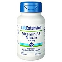 Life Extension Vitamin B3 Niacin, 500mg, 100Caps