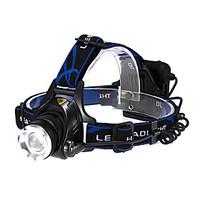 Lights Headlamps LED 600 Lumens 3 Mode Cree XM-L T6 AA Adjustable Focus Tactical Multifunction Aluminum alloy ABS