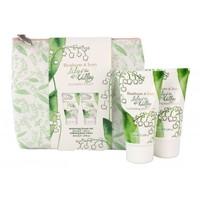 LILY OF THE VALLEY Cosmetic Pouch 50ml Moisturising Shower Gel & 50ml Softening Body Cream