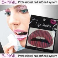 lip tattoo 2 in packet red black lines