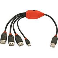 Lindy USB 2.0 flexible 4 Port Cable Hub