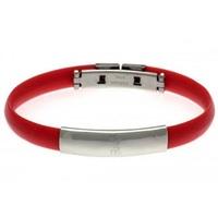liverpool liverbird rubber band bracelet stainless steel blue