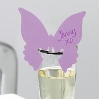 Lilac Butterfly Name Card