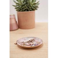 lili palm pink trinket dish pink