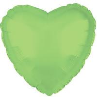 Lime Green Heart Foil Balloon