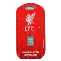 liverpool fc silver plated dog tag chain