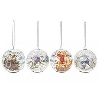 Light Up Traditional Baubles Set Of 4 Assorted