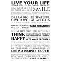 Live Your Life Inspirational Maxi Poster