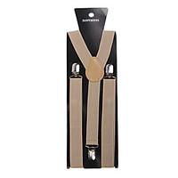 Light Brown Solid Nylon Suspender