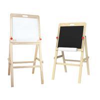 Little Helper FunEasel Deluxe 2 in 1 Magnetic Black Board and White Board Easel in Natural