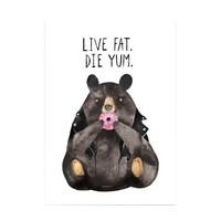 \'Live Fat Die Yum\' Card