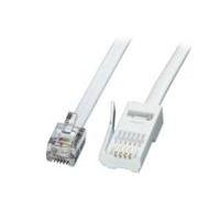 Lindy 5m Fax/Modem to BT Telephone Wall Socket Cable, Crossed-over