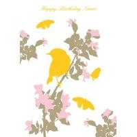 light bird | personalised birthday card