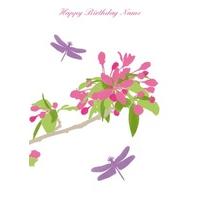 light dragonfly personalised birthday card