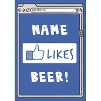 Likes Beer | Personalised Card