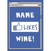 Likes Wine | Funny Card