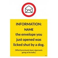 Licked Shut By A Dog | Birthday Card| BC1504