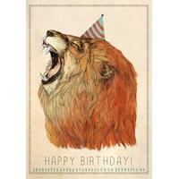 Lion Birthday Hat | Birthday Card | OD1094