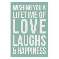 Lifetime of Loves Laugh Happiness | Engagement Card| DO1011