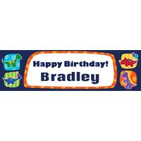 Little Dino Personalised Party Banner