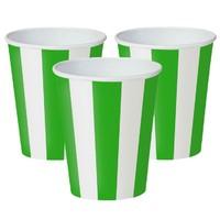 Lime Green Stripe Party Cups
