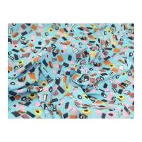 Liquorice Allsorts Print Polycotton Dress Fabric Turquoise