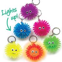 Light-Up Squeezy Hedgehog Keyrings (Pack of 24)