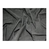 Linen & Cotton Blend Stripe Dress Fabric Black & White
