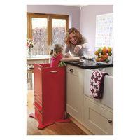 Little Helper Funpod Toddler Kitchen Safety Stand-Red With Natural Edging