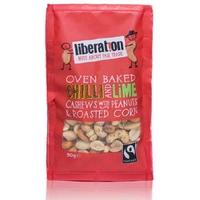 Liberation Fairtrade Chilli & Lime Cashew Nuts with Peanuts and Roasted Corn - 90g